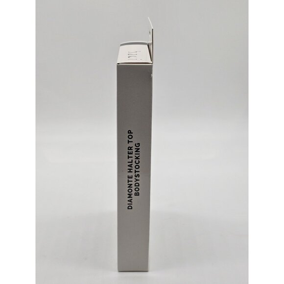 Baci Lingerie Women's One Size 2-14 Black Lace Diamonte Halter Top Bodystocking - Picture 4 of 7